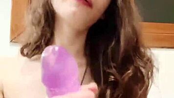 Beautiful Italian Teen Plays With Toys In Homemade Solo Session