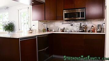 Blonde Teen Sucks in Taboo Mother-In-Law Scenario