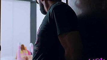 Stepfather watches stepdaughter and fucks her hard. 'She loves my cock!'