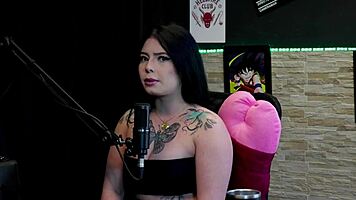 Redhead teen Kalyca shows off in sheer red