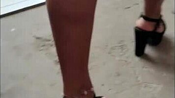 sol loves miniskirts and heels showing sexy latina body