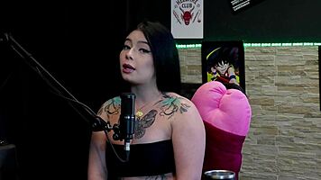 Redhead teen Kalyca shows off in sheer red