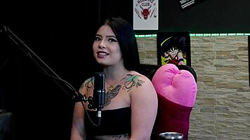 Redhead teen Kalyca shows off in sheer red