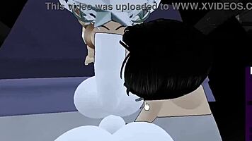 threesome with a petite femboy slut in group fun