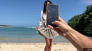 Beach Photo Turns Into Hotel Fuck And Facial Cumshot.