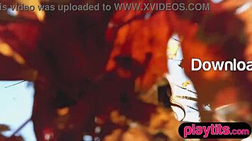 Petite Canadian Cougar MILF Strips Out Of Lingerie Outdoors