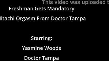 freshman gets mandatory hitachi orgasm from doctor-tampa - yasmine woods