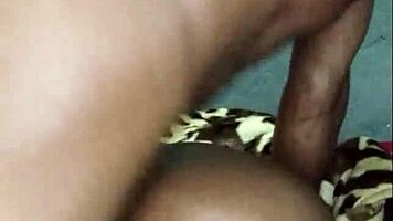 Black Teen's Tight Pussy Gets Stretched Wide Open!