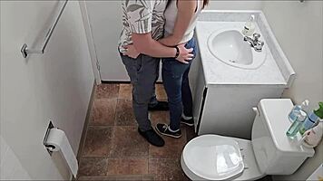 student gets fucked in school toilet