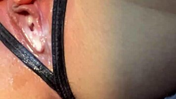 after cleaning, i played with my dildo, having fun with petite pussy and jerk off instructions.