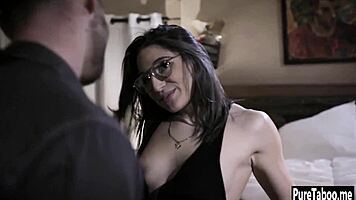 Naughty teen receives blowjob and rough sex from dirty guy