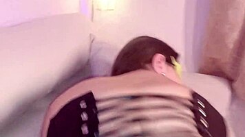 Bar Owner Invites You To Fuck Her Big Pussy On Sofa!