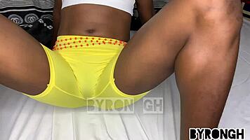 Skinny brunette teen takes every inch of byrongh's bbc in quickie