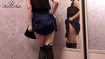 High Class Pantyhose Masturbation In Classroom