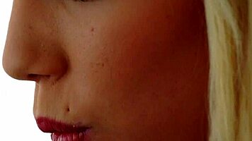 petite euro fingering her tight cunt in erotic solo session.