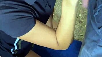 Bold Teen Flashing Tits and Ass in Public Tourist Hotspot for Intense POV Sex