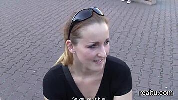 Glamorous Czech Kitten Tempted in Mall and Drilled in POV