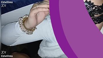 Young woman lets cum on face