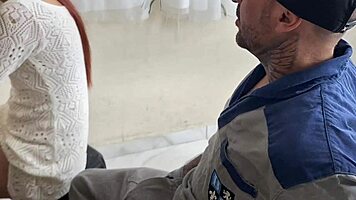 Housewife overwhelmed by naughty technician's hardcore fucking at home