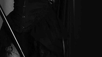 horny witch teases with cane