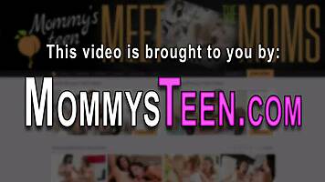 Strapon fucks teen in hd group threesome with mature milf babe