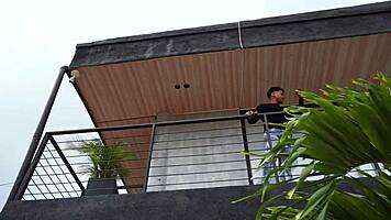 Big ass Latina helped in city, returns with hard fucking