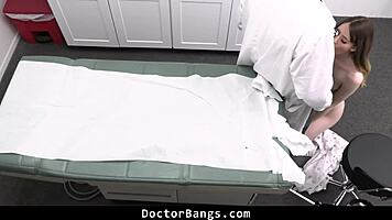 Teen begs the doctor to keep the secret about her virginity - doctorbangs