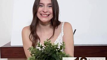 Adorable Pale Skin Girl Jane White Masturbates Wet Pussy