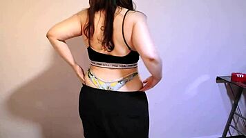 cute tubby babe spreads her nasty asshole for you in pov