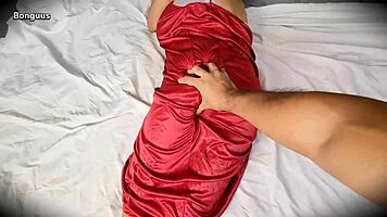 My Wife Wearing Red Dress I Fucked Her Wet Creamy Pussy