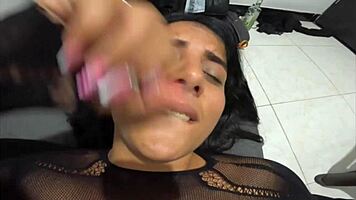 wifey gets spit on clit and hardcore fucked by lover