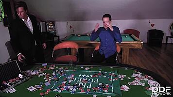 Extremely hot sweetheart henessy double penetrated balls deep on pool table