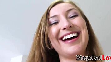 Nerdy Gracie May Green receives cum spray after intense pounding