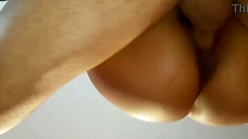 our first sex exam where i get bent over, deepthroat the cock, and ride in doggystyle with my ebony partner.