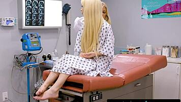 Girlsway - doctor milf serene siren gets squirted on by petite 18+ blonde kenzie reeves & now wants more