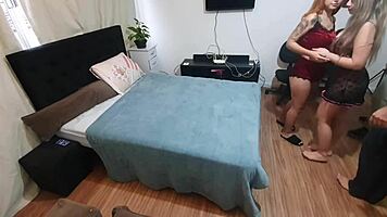 Friends Watch Crazy Lesbian Fuck