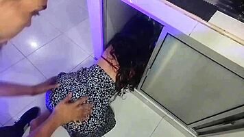 Latina's big ass pounded in pantry