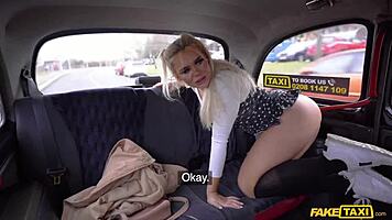 fake taxi british student risks deep creampie in car