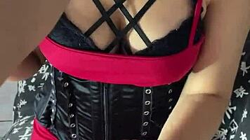 i love my submissive brunette stroking my big cock before sucking.