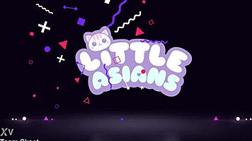 little 18+ asians in cosplay riding and spanking