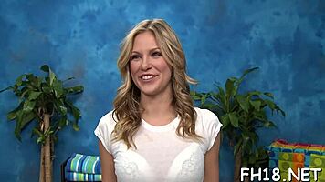 I, an attractive European teen, feel my pussy and mouth roughly screwed during a sensual nuru massage.