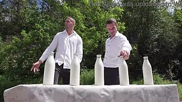 the milkmen with ria sunn 5on1 atm balls deep dap deepthroat milk stuff rough big gapes cum in mouth swallow