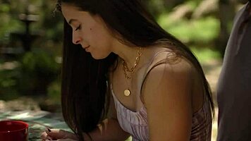 petite abbie maley and pierce paris fuck like no one's watching out in nature