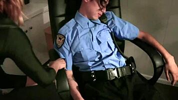 Asian Teen Binds Guard for Secret Office Sex