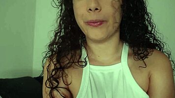 18 year old girl with big natural tits gives jerk off instructions