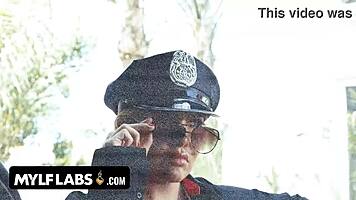 does the policewoman teach two lovers about respecting authority?