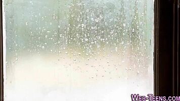 Petite teen explores oral pleasures with another babe