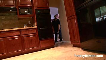 Young teen takes facial cumshot post anal blowjob