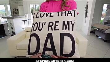 Skinny Blonde Teen Stepdaughter Family Sex with Big Dick Stepdad POV