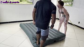 boy did he do well after helping two whores with a very easy task to make up for it they let him fuck them hard